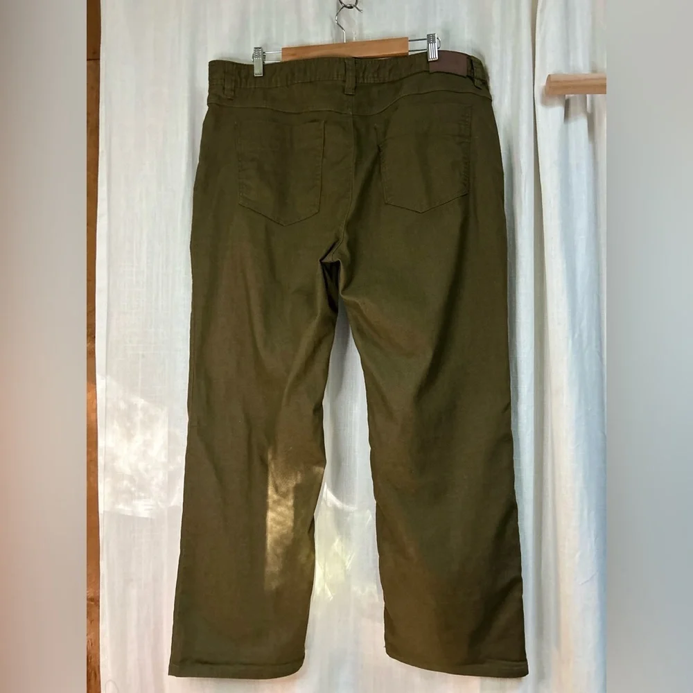 42/30 Prana Bridger Jean in green canvas feel slim fit